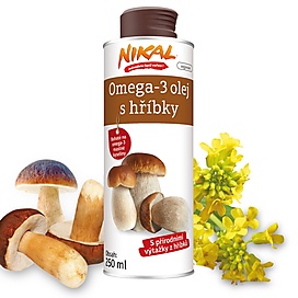 Omega-3 olej s hříbky