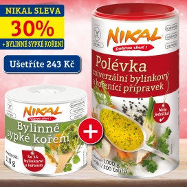 Univerzální polévka NIKAL 1000 g + Bylinné sypké koření 110 g