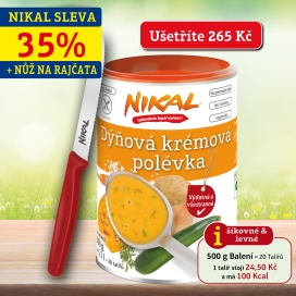 Akční balíček: Dýňová krémová polévka 600 g + Nůž na rajčata