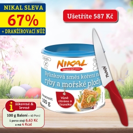 Akční balíček: Bylinková směs koření na ryby a mořské plody 100 g + Dranžírovací nůž