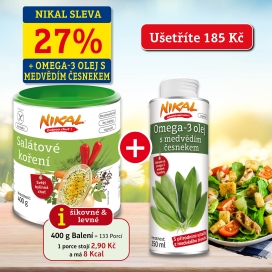 Salátové koření 400 g + Omega-3 olej s medvědím česnekem 250 ml