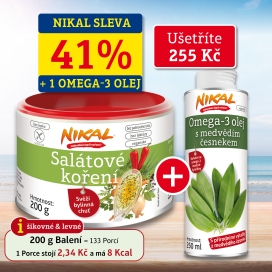 Salátové koření 200 g + Omega-3 olej s medvědím česnekem 250 ml