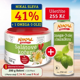 Salátové koření 200 g + Omega-3 olej s medvědím česnekem 250 ml
