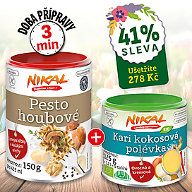 Pesto - houbové 150 g + BIO Kari kokosová polévka 125 g