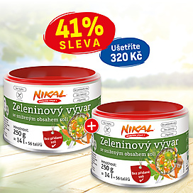 2x Zeleninový vývar se sníženým obsahem soli 250 g 