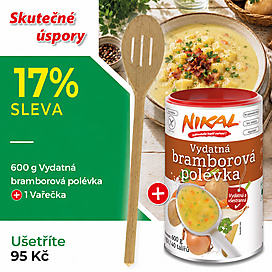 Vydatná bramborová polévka 600 g + Vařečka